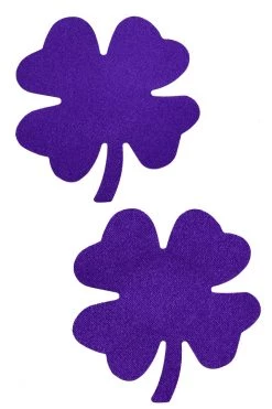 GE Apparel Purple Mini Shamrock Nipple Pasties Accessories