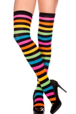 Music Legs Rainbow Clothing Rainbow Thigh High Sock Stockings