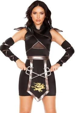 Roma 2pc Stealth Warrior Ninja Costume