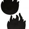 GE Apparel Black Flame Nipple Pasties Accessories