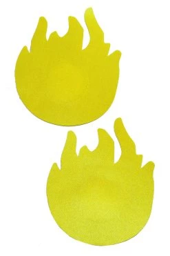 GE Apparel Yellow Flame Nipple Pasties Accessories