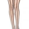 Music Legs Black & White Fishnet Thigh Highs 2 Music Legs Black & White Fishnet Thigh Highs