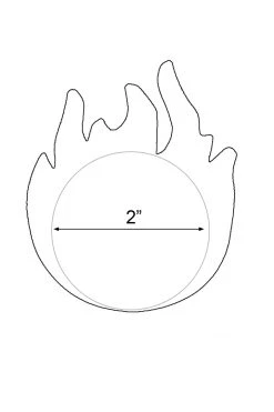 GE Apparel Costumes Red Flame Nipple Pasties