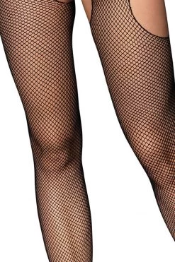 Leg Avenue Black Fishnet Suspender Bodystocking Bodystocking Lingerie