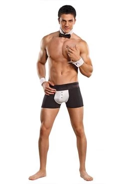 Magic Silk Male Thongs Black Costumes Butt-Ler