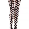 Music Legs Hosiery Net Cutout Holes Pantyhose