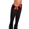 Music Legs Hosiery Polka Dot Bow Knee Highs