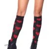 Leg Avenue Valentines Day Lingerie Love Sick Knee High Opaque Stockings