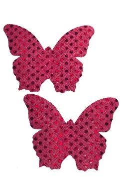 GE Apparel Purple Sequin Butterfly Nipple Pasties