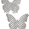 GE Apparel Accessories Silver Sequin Butterfly Nipple Pasties