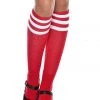 Music Legs Red & White Striped Knee High Socks