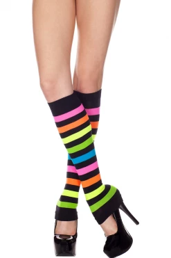 Music Legs Rainbow Clothing Rainbow Footless Knee High Leg Warmers