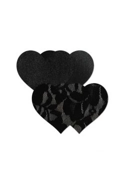 Entrenue Accessories Bristols 6 Nippies - Basics Hearts Black