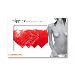 Entrenue Bristols 6 Nippies - Red Moulin Hearts Bras