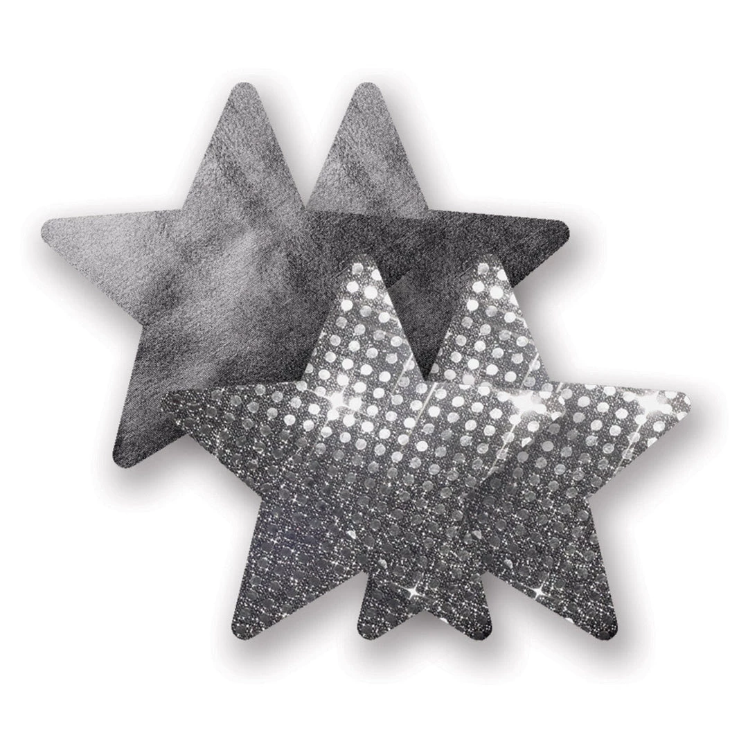 Entrenue Bristols 6 Nippies - Night Fever Dark Silver Stars Accessories 3 Entrenue Bristols 6 Nippies - Night Fever Dark Silver Stars Accessories