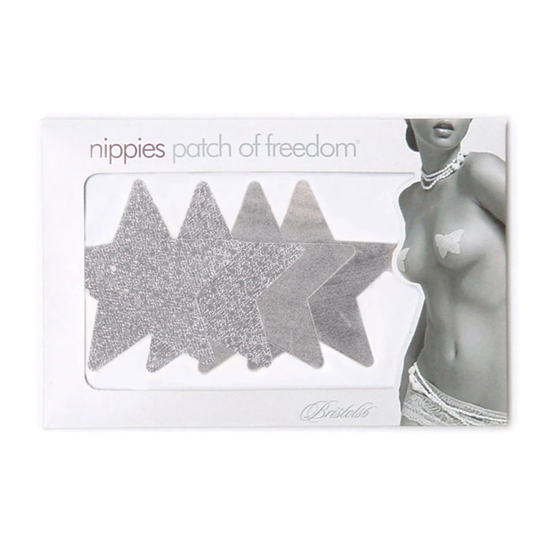 Entrenue Accessories Bristols 6 Nippies - Light Silver Stars 6 Entrenue Accessories Bristols 6 Nippies - Light Silver Stars