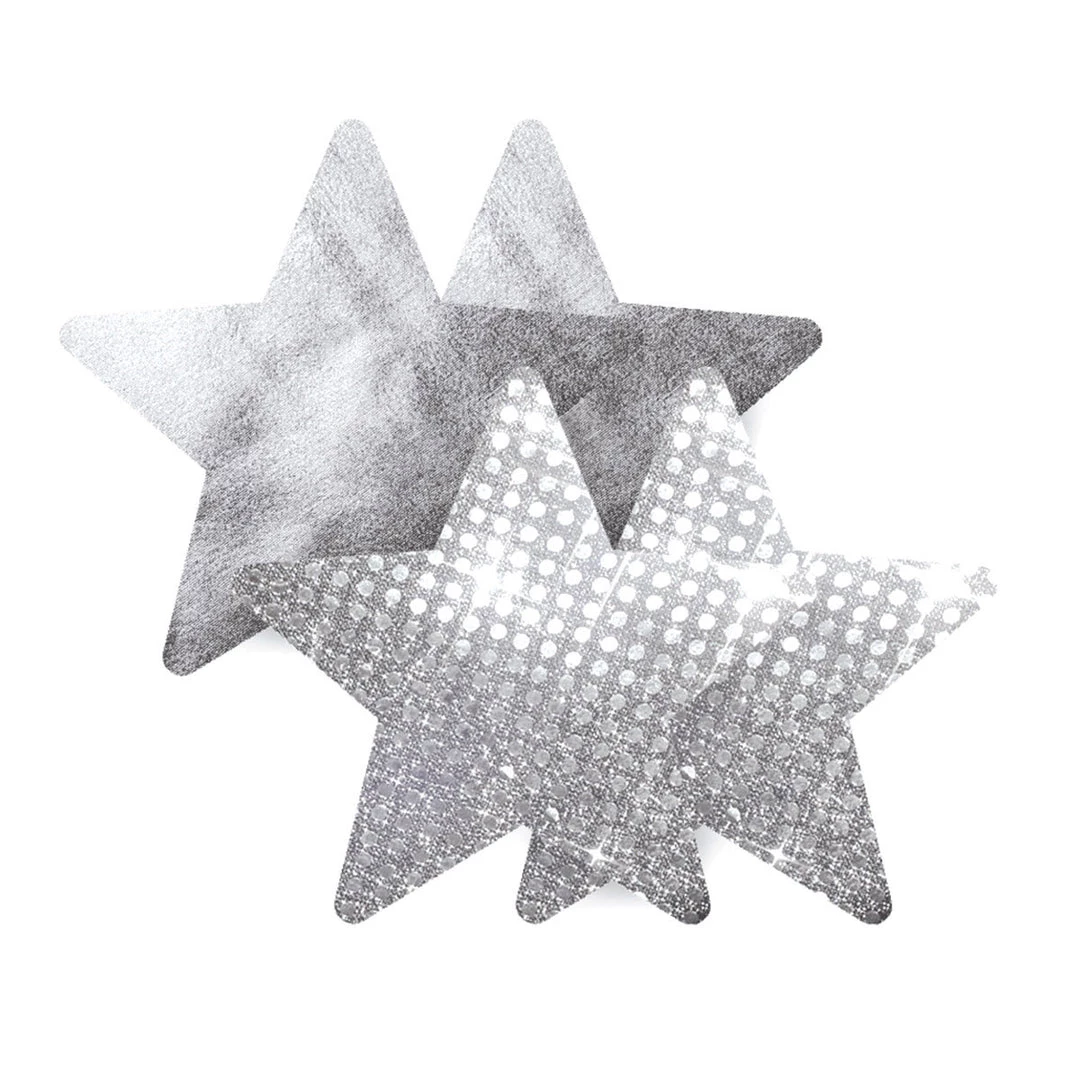 Entrenue Accessories Bristols 6 Nippies - Light Silver Stars 3 Entrenue Accessories Bristols 6 Nippies - Light Silver Stars