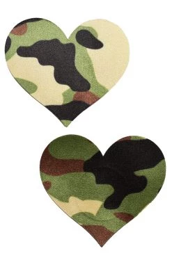 GE Apparel Camouflage Heart Nipple Pasties