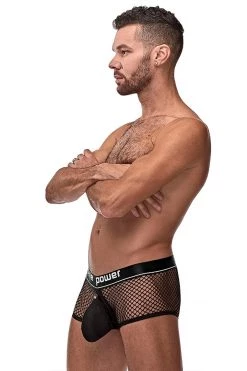 Magic Silk Male Thongs Black Cock Pit Net Mini Cock Ring Short