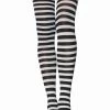 Leg Avenue Black & White Nylon Thigh Highs Hosiery