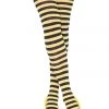 Leg Avenue Hosiery Black & Yellow Nylon Thigh Highs