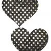 GE Apparel Black Sequin Heart Nipple Pasties Accessories
