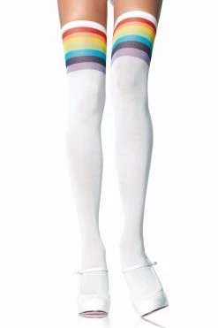 Leg Avenue Rainbow Clothing Over The Rainbow Thigh High Socks