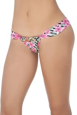 Mapale Micro Bikinis & G-Strings Geo Blossom Sunny Days Thong Bikini Bottom