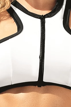 Mapale She's So Fly White & Black Racer Bikini Swimwear 8 Mapale She's So Fly White & Black Racer Bikini Swimwear