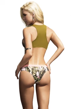 Mapale Swimwear Rebel Heart Leaf Print Bikini Set