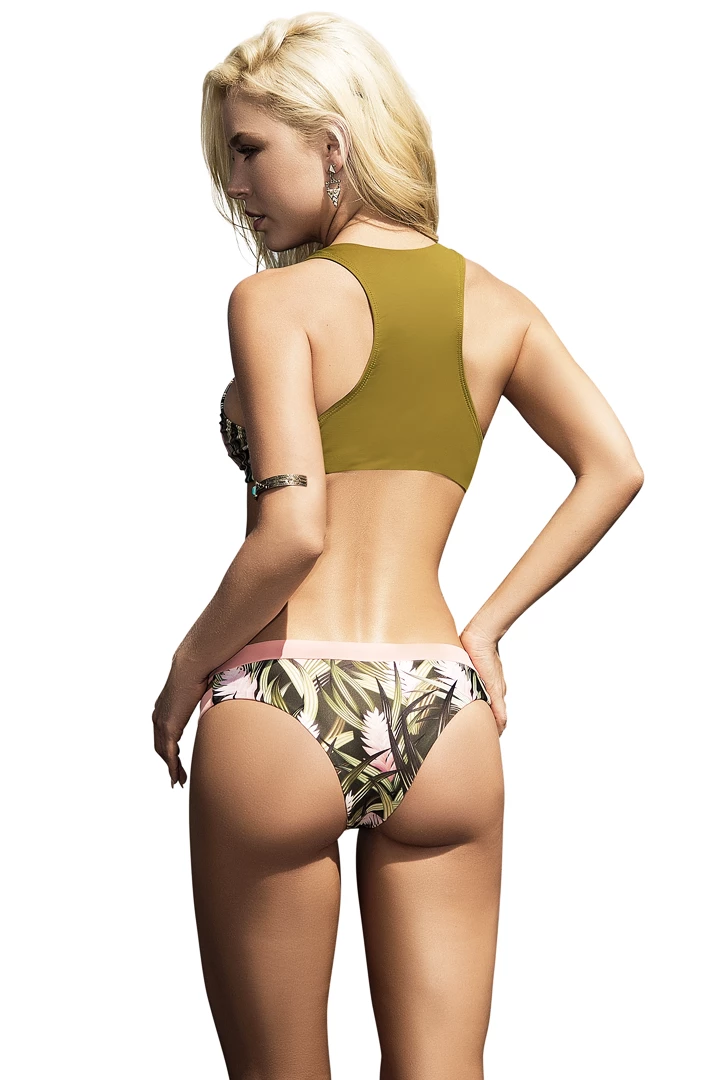 Mapale Swimwear Rebel Heart Leaf Print Bikini Set 4 Mapale Swimwear Rebel Heart Leaf Print Bikini Set