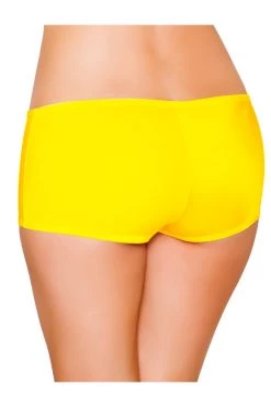Roma Yellow Low Rise Booty Shorts