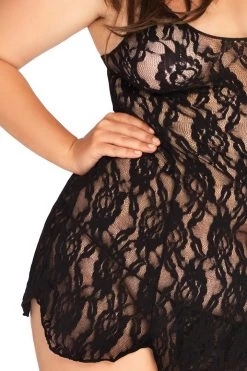 Leg Avenue Black Rose Lace Flair Chemise 14 Leg Avenue Black Rose Lace Flair Chemise