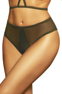 Seven Til Midnight BOTTOM - Laura Olive High Waist Bikini Bottoms Swimwear
