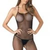 Rene Rofe Crotchless Black Fishnet Halter Bodystocking 2 Rene Rofe Crotchless Black Fishnet Halter Bodystocking
