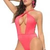 Seven Til Midnight Sol Lotta Love Neon Pink Keyhole Monokini