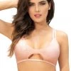 Seven Til Midnight Pink Champagne Cutout Bikini Top