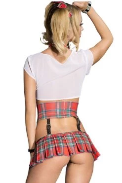 Music Legs Spicy School Girl Costume Lingerie