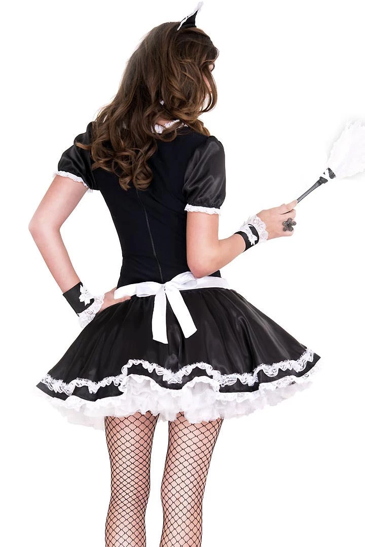Music Legs Lovely Floral French Maid Costume Costumes 4 Music Legs Lovely Floral French Maid Costume Costumes