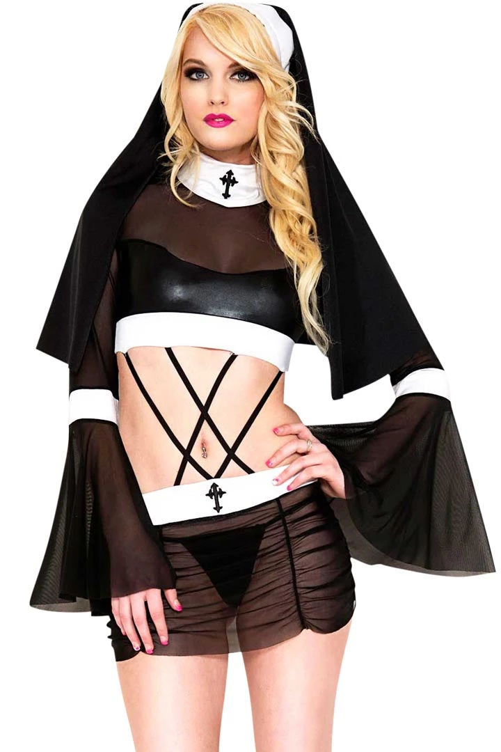 Music Legs Depraved Nun Lingerie Costume 3 Music Legs Depraved Nun Lingerie Costume