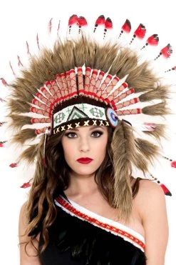 Music Legs Black Tip American Indian Headdress