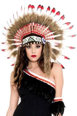 Music Legs Black Tip American Indian Headdress