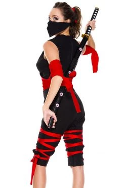 Music Legs Fierce Red Ninja Costume Costumes