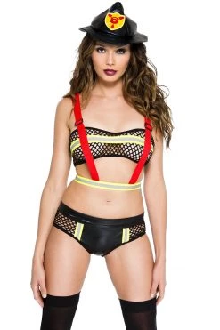 Music Legs Light My Fire Sexy Firefighter Costume