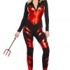 Music Legs Costumes Flaming Red Devil