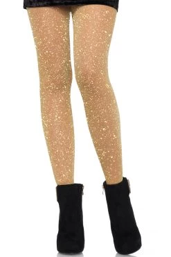 Leg Avenue Hosiery Gold Lurex Shimmer Tights