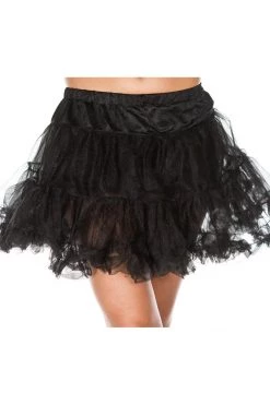 Music Legs Women's Mid-Length Black Petticoat