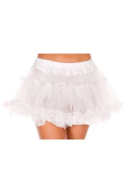 Music Legs Women's Mid-Length White Petticoat