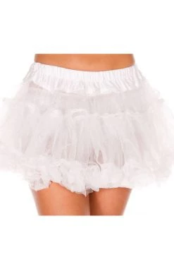 Music Legs Women's Mid-Length White Petticoat