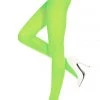 Music Legs Neon Green Opaque Tights Glow In The Dark & Neon